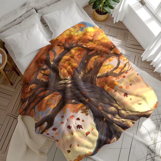 Picturesque Autumn Velveteen Blanket