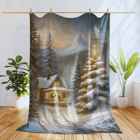 Beautiful Winter Wonderland Plush Blanket