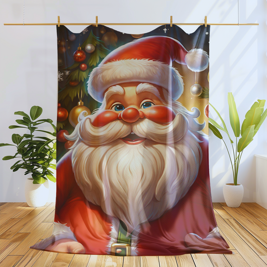 Cute Santa Claus Velveteen Plush Blanket