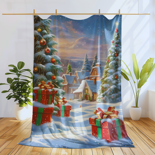 Picturesque Christmas Plush Blanket