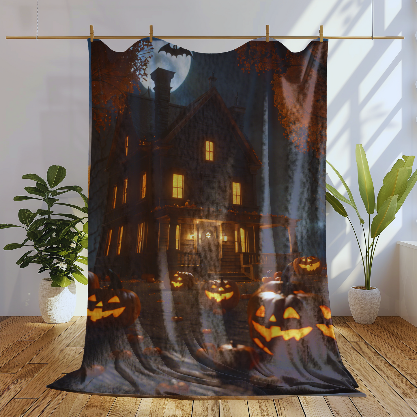 Halloween House Plush Blanket