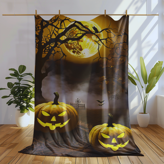 Jack-o-Lantern Plush Blanket