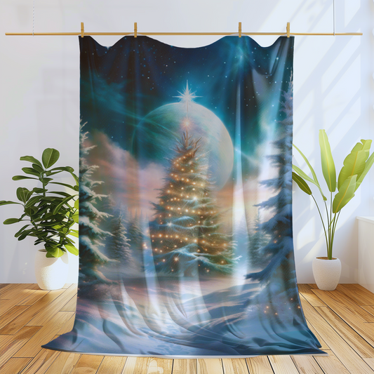 Christmas Painting Plush Velveteen Blanket