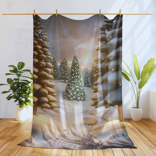 Winter Scenery Velveteen Plush Blanket