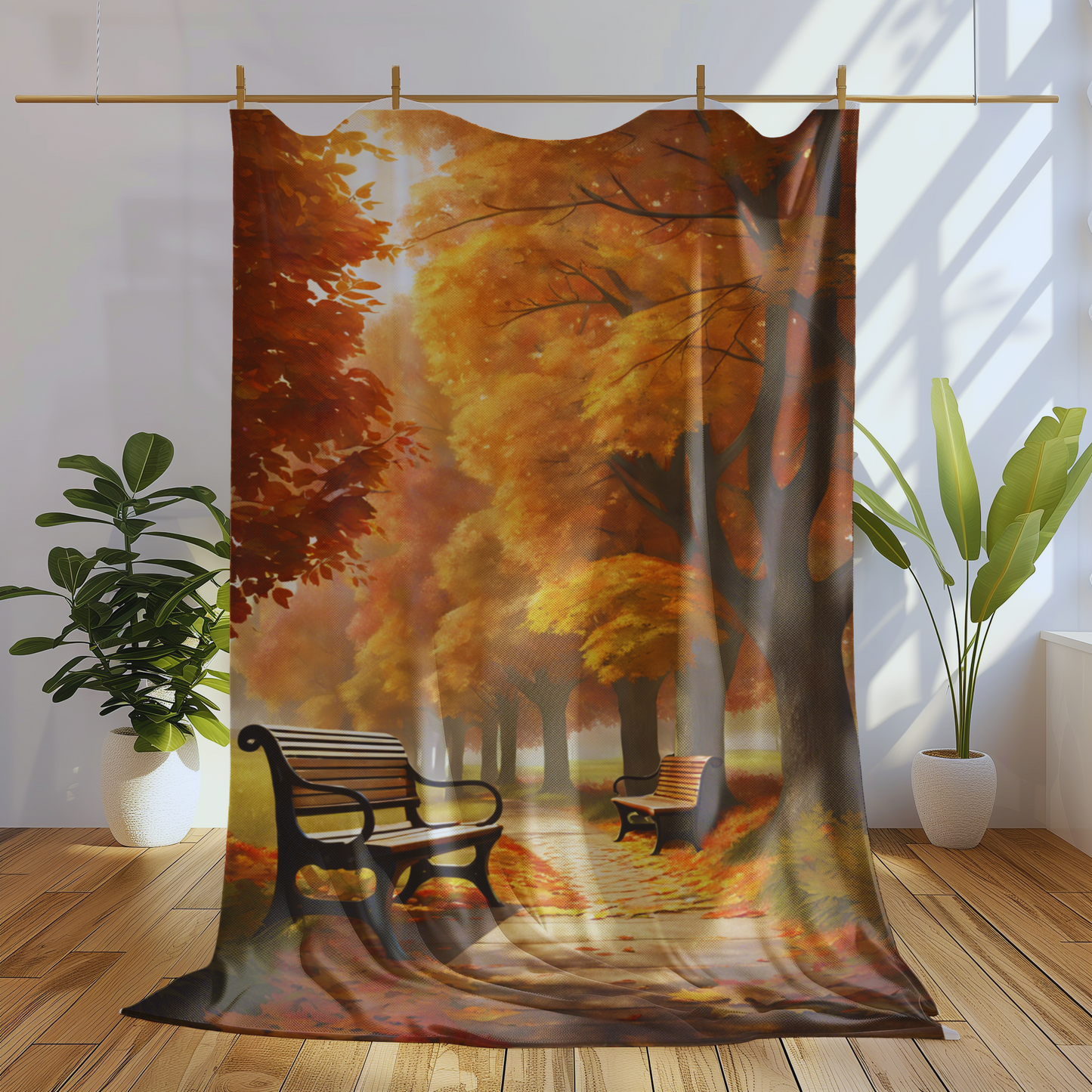 Beautiful Autumn Foliage Soft Blanket