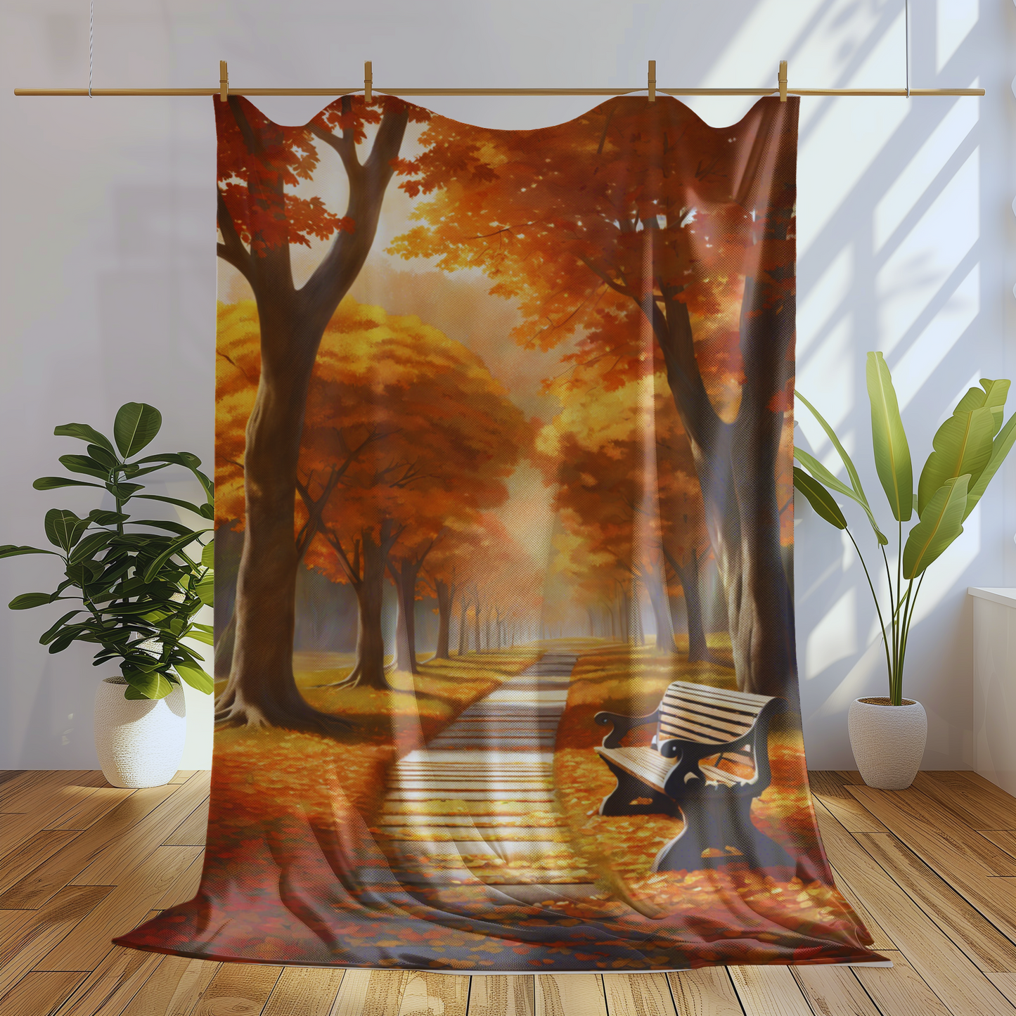 Beautiful Fall Foliage Soft Blanket