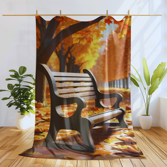 Velvety Blanket with Fall Colors