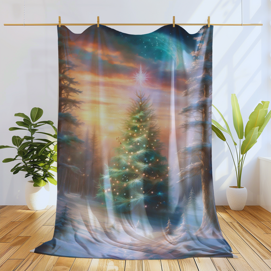 Beautiful Scenic Winter Wonderland Plush Blanket