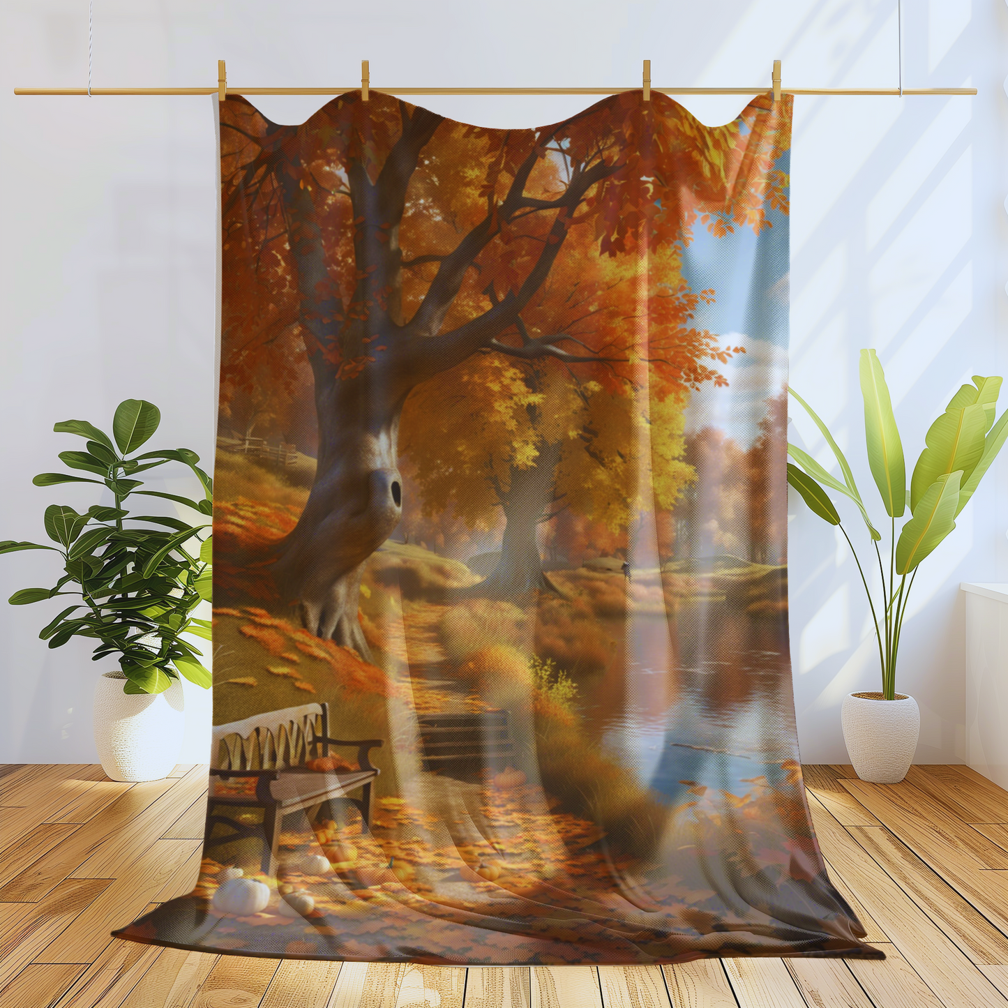 Beautiful Fall Velveteen Blanket