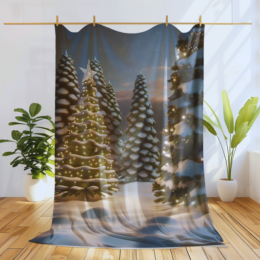 Christmas Tree Velveteen Plush Blanket