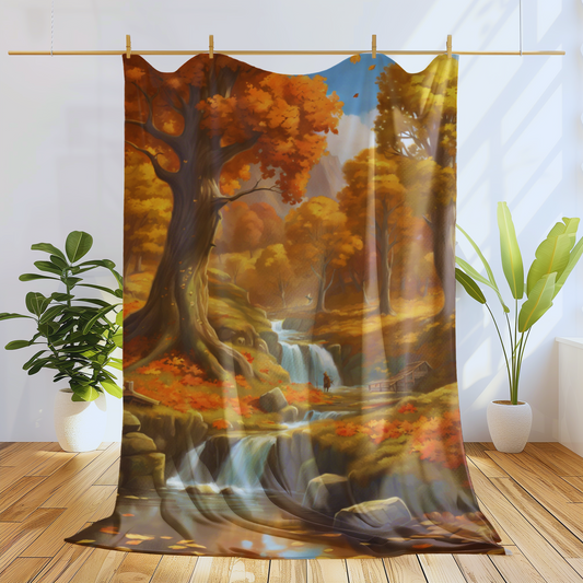 Beautiful Autumn Velveteen Blanket