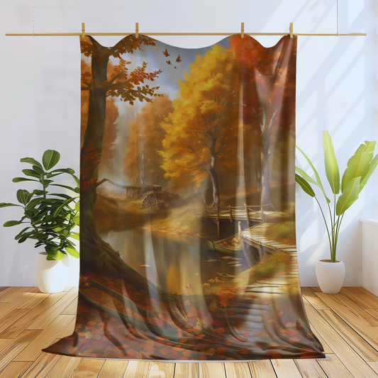 Soft Autumn Plush Blanket