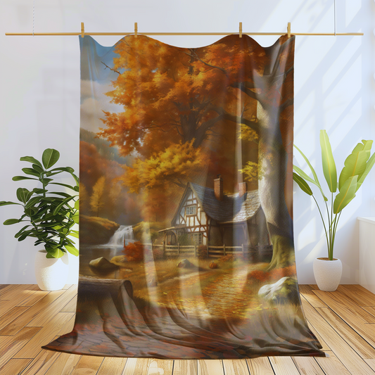 Autumn Trees Plush Blanket