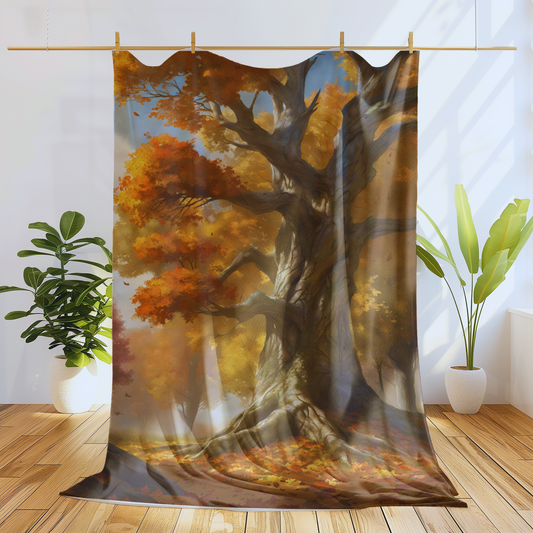 Fall Tree Plush Blanket