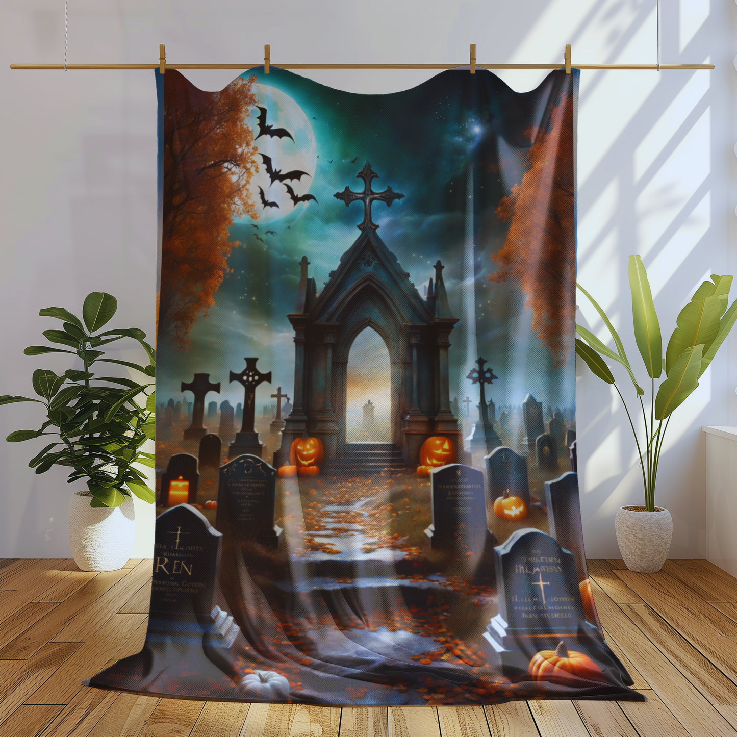 Graveyard Halloween  Blanket