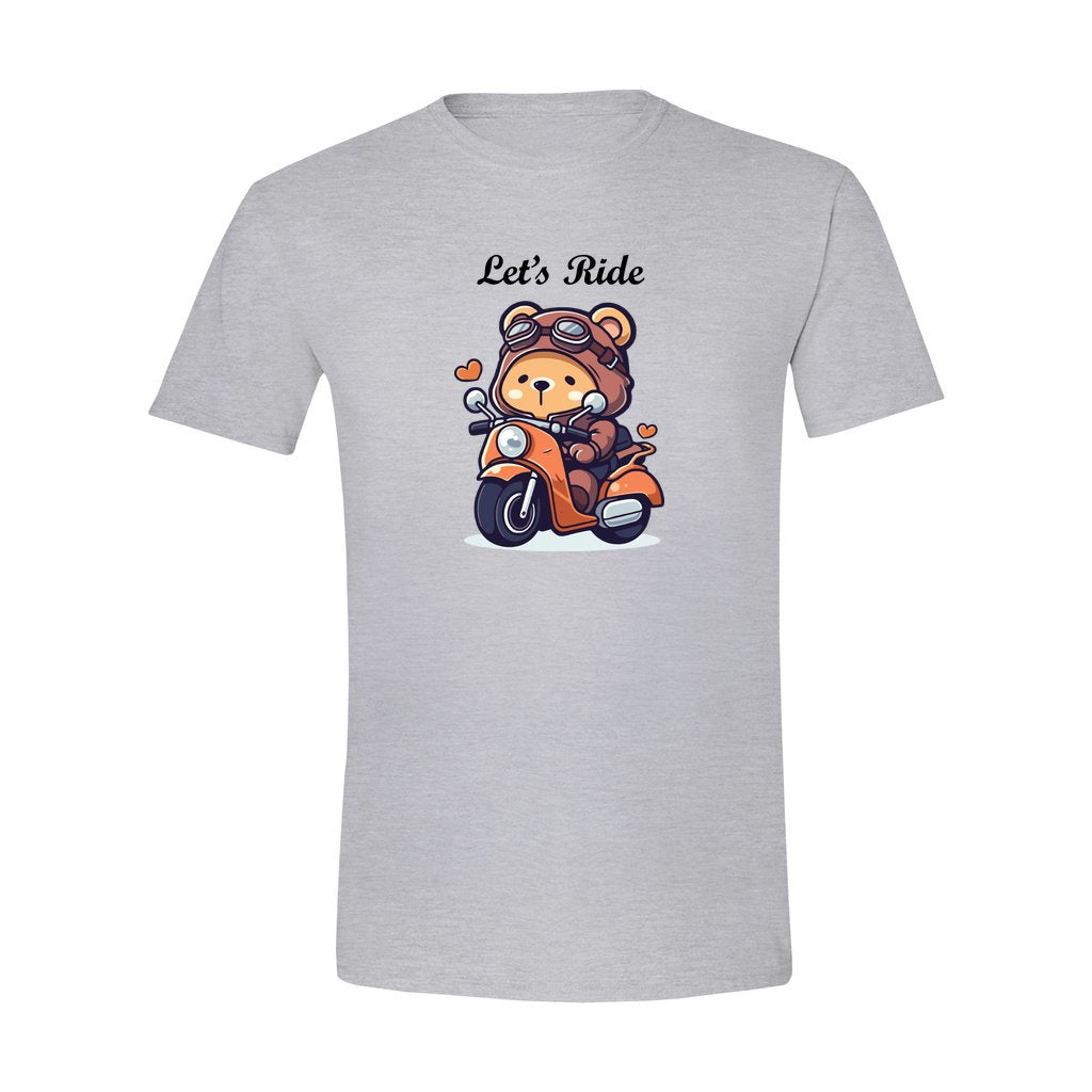 teddy bear on a scooter t-shirt