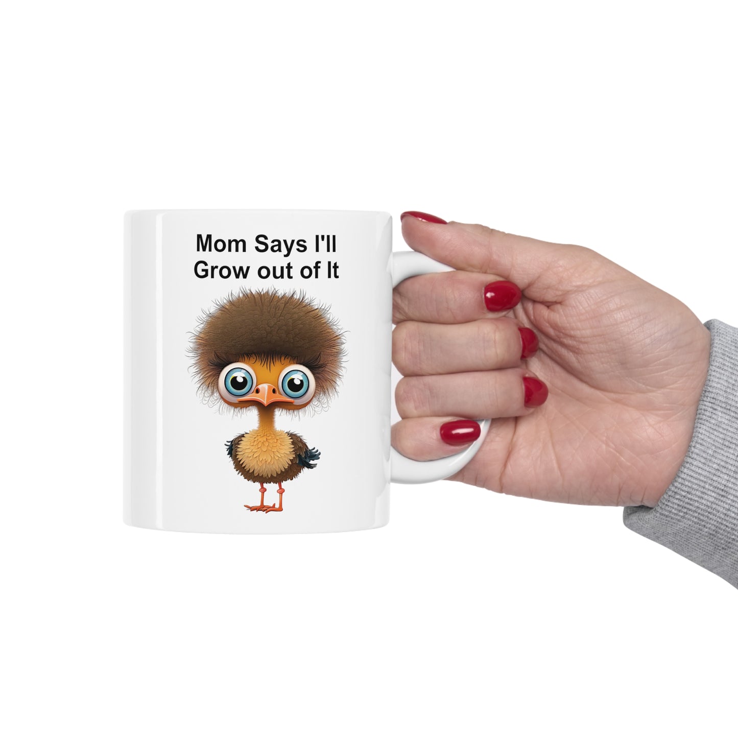 funny ostrich coffee mug