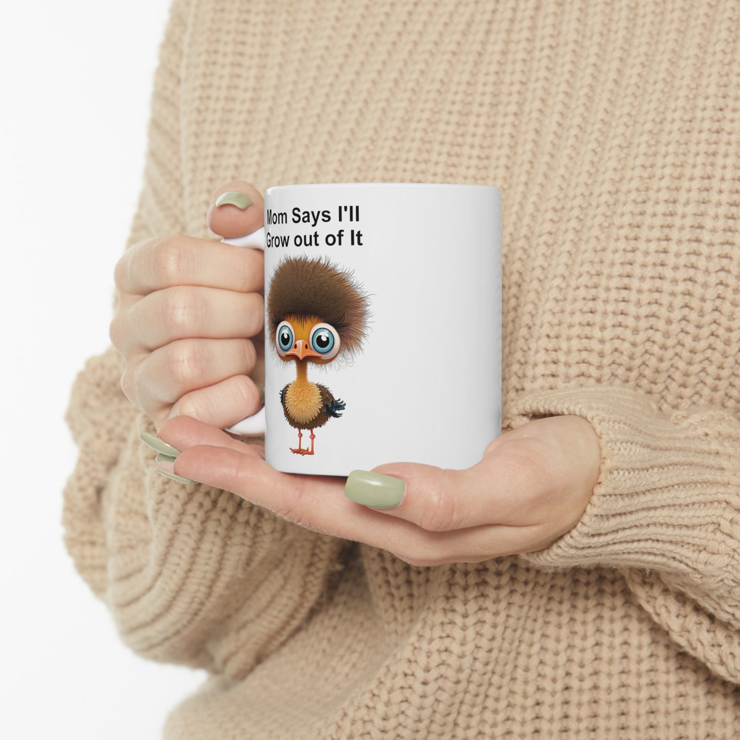 funny ostrich coffee mug