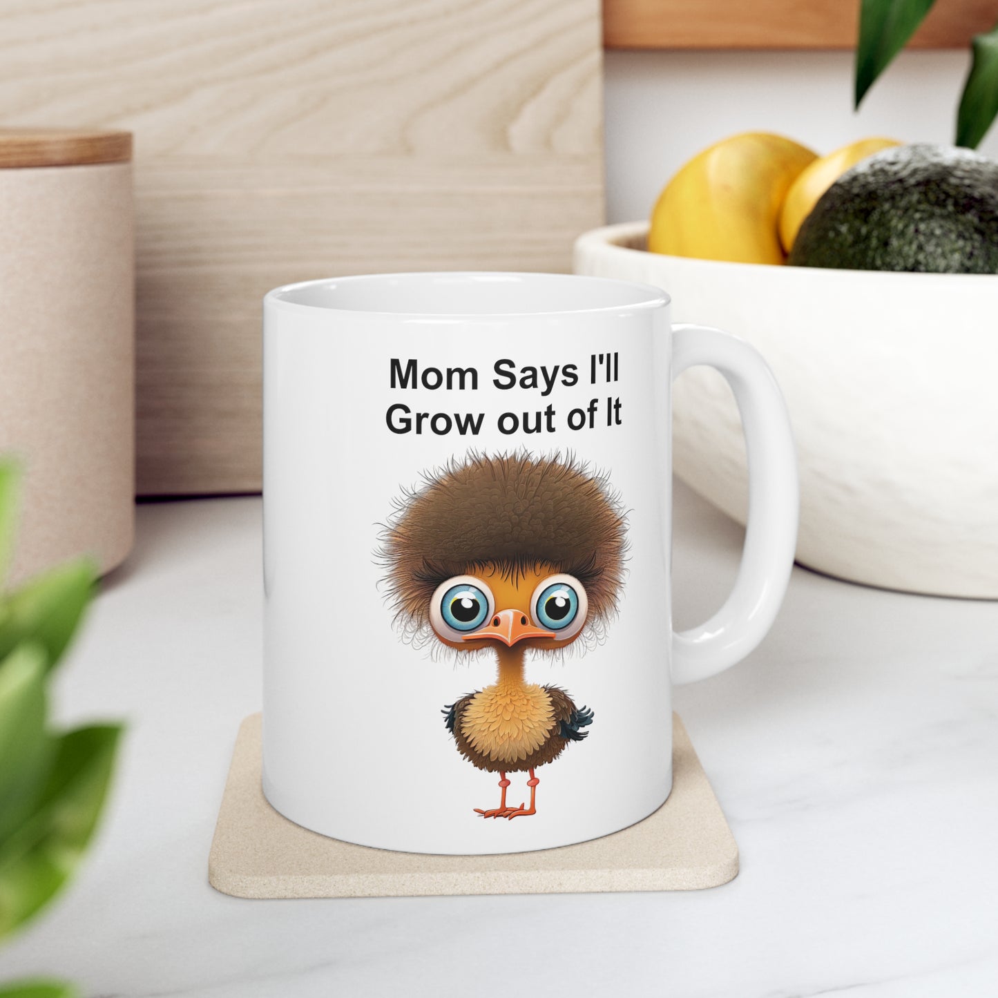 funny ostrich coffee mug