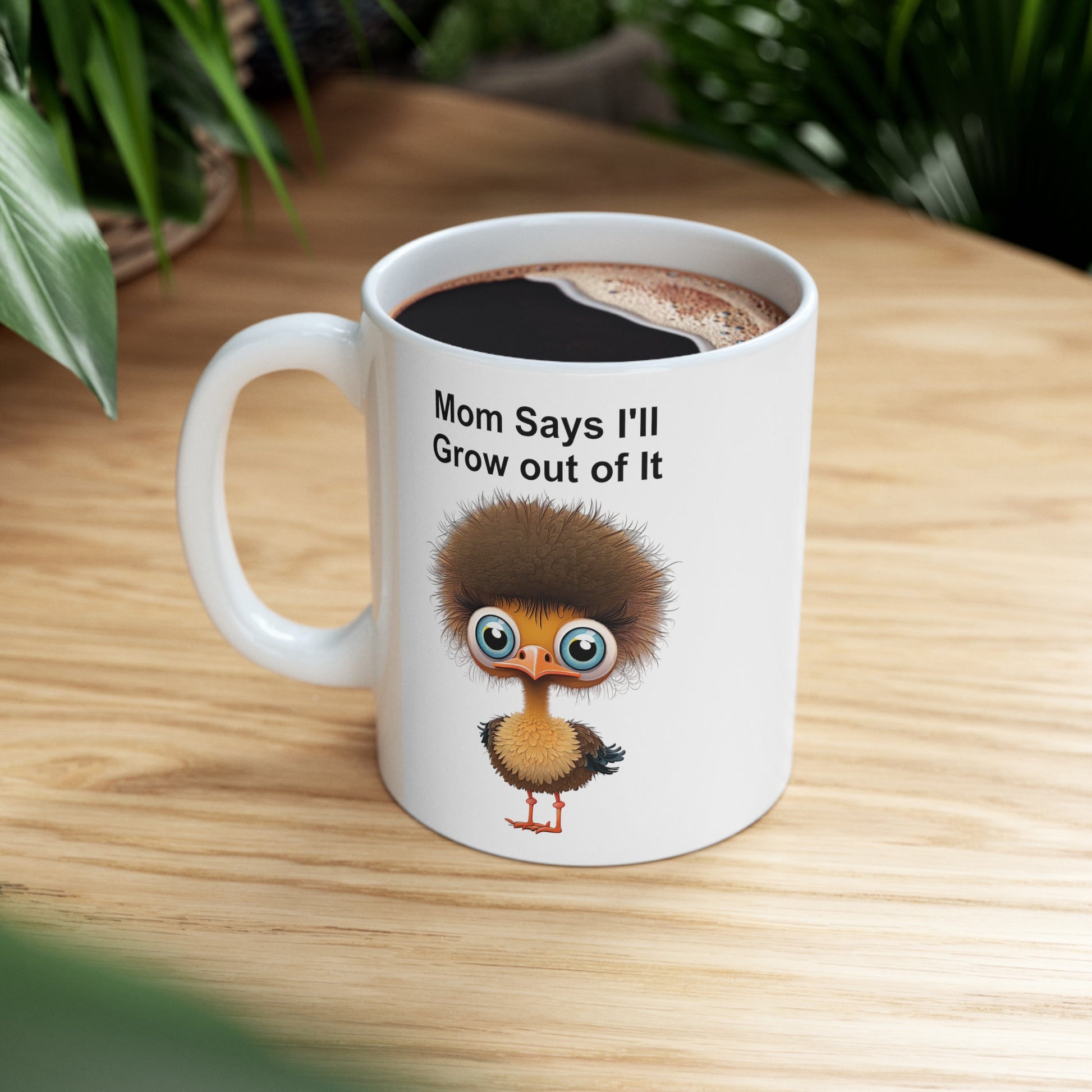 funny ostrich coffee mug