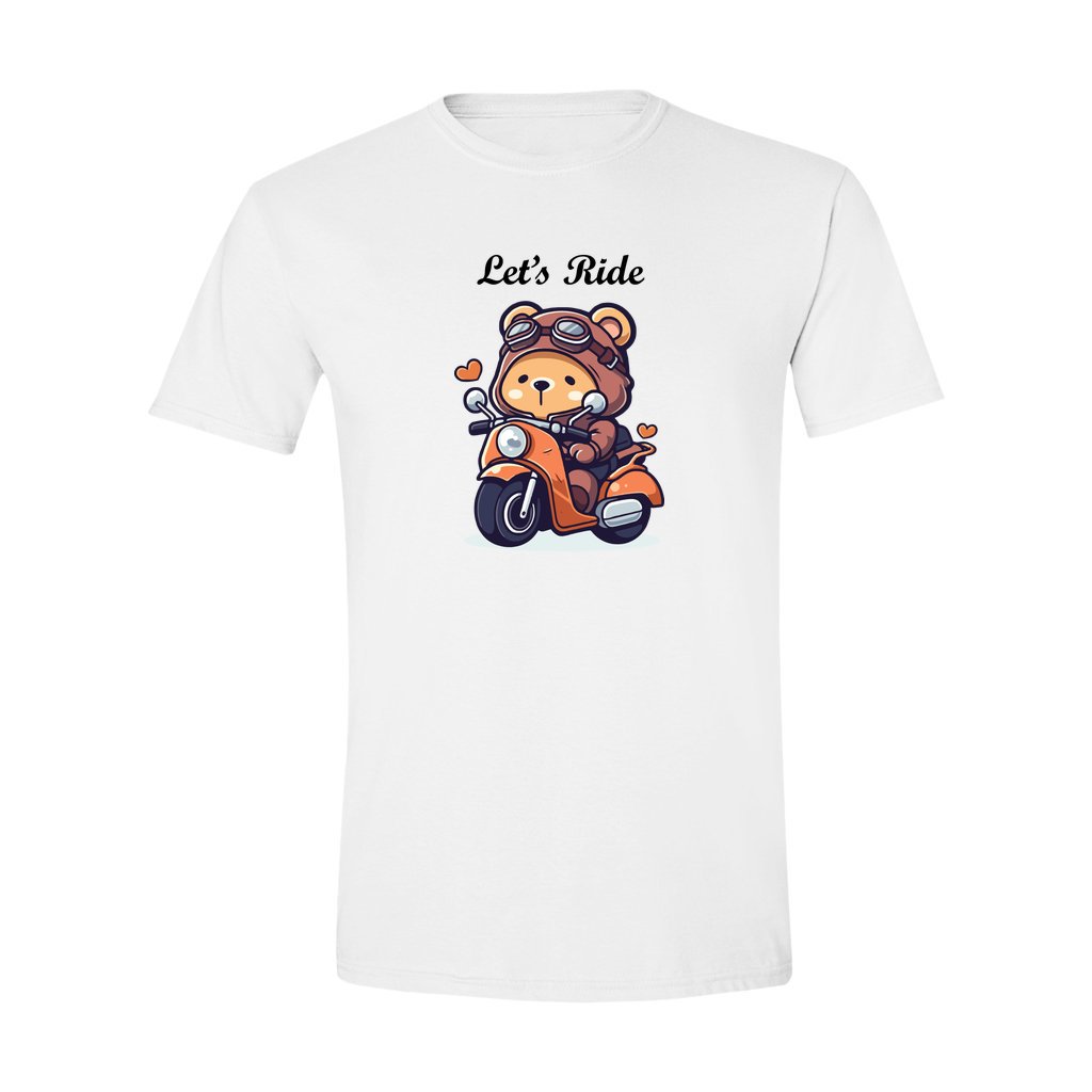 teddy bear on a scooter t-shirt